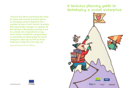 A business planning guide to developing a social enterprise