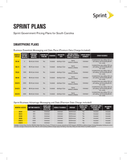 SPRINT PLANS  Sprint Government Pricing Plans for South Carolina