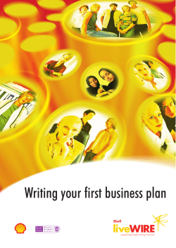 Writing your first business plan
