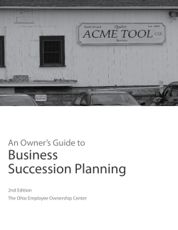 Business Succession Planning An Owner’s Guide to 2nd Edition