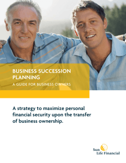 business succession planning a strategy to maximize personal financial security upon the transfer