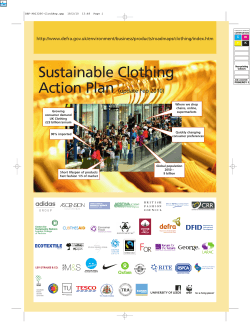 Sustainable Clothing Action Plan (update Feb 2010)
