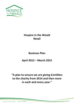 Hospice in the Weald Retail Business Plan