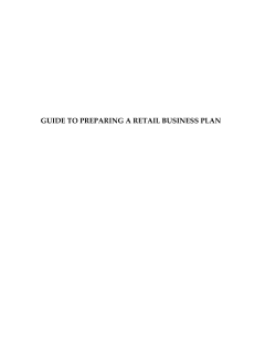 GUIDE TO PREPARING A RETAIL BUSINESS PLAN