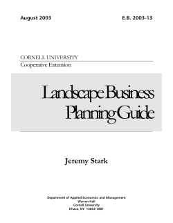 Landscape Business Planning Guide Jeremy Stark
