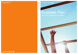 Business Plan www.pwc.ch Make Your Ideas Become Reality