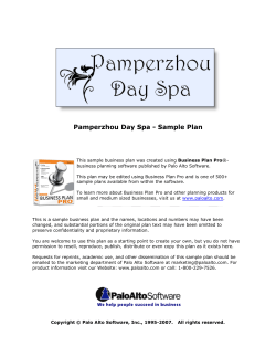 Pamperzhou Day Spa - Sample Plan