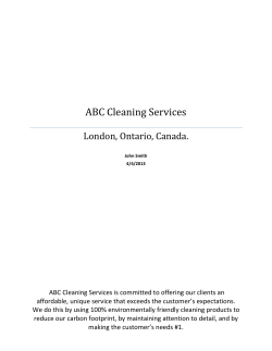 ABC Cleaning Services London, Ontario, Canada.