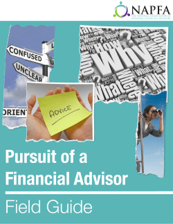 Pursuit of a Financial Advisor Field Guide
