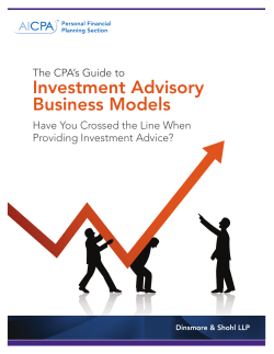 Investment Advisory Business Models  The CPA’s Guide to