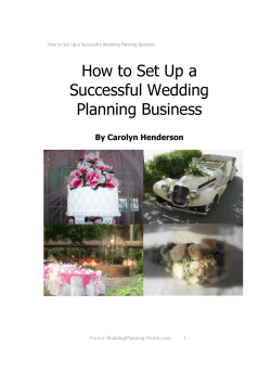 How to Set Up a Successful Wedding Planning Business