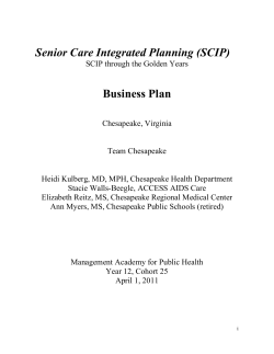 Senior Care Integrated Planning (SCIP) Business Plan