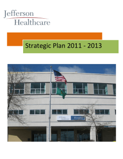 Strategic Plan 2011 - 2013