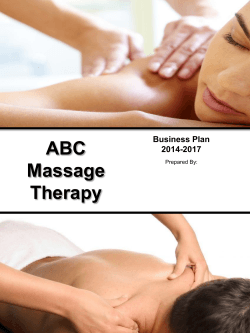 ABC Massage Therapy Business Plan