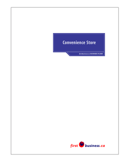 Convenience Store firstbusiness.ca BUSINESS PLANS