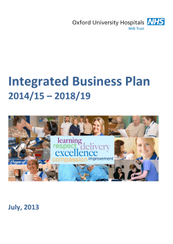 Integrated Business Plan 2014/15 – 2018/19  July, 2013