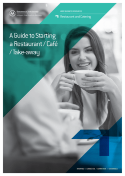 A Guide to Starting a Restaurant / Caf&eacute; / Take-away Restaurant and Catering