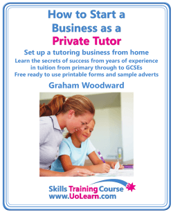 How to Start a Business as a Private Tutor