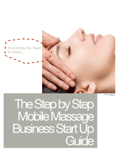 The Step by Step Mobile Massage Business Start Up Guide