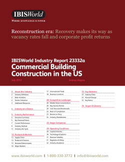 Commercial Building Construction in the US IBISWorld Industry Report 23332a Reconstruction era: