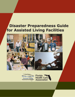 Disaster Preparedness Guide for Assisted Living Facilities Florida Center for Assisted Living