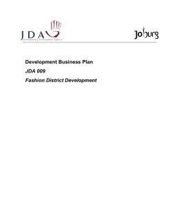 Development Business Plan JDA 009 Fashion District Development