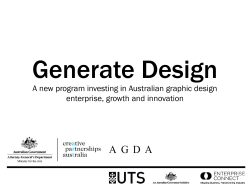 Generate Design A new program investing in Australian graphic design