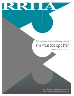 -Year Strategic Plan Five Richmond Redevelopment &amp; Housing Authority