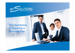 The importance of preparing a Business Plan