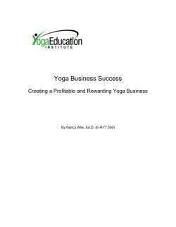 Yoga Business Success  Creating a Profitable and Rewarding Yoga Business
