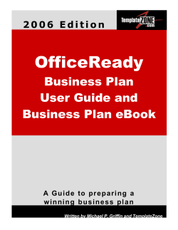 OfficeReady Business Plan User Guide and Business Plan eBook