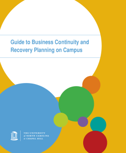 Guide to Business Continuity and Recovery Planning on Campus