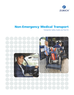 Non-Emergency Medical Transport Transporter Safety Guide and Tool Kit