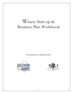 W inery Start-up &amp; Business Plan Workbook