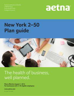 New York 2–50 Plan guide The health of business, well planned.