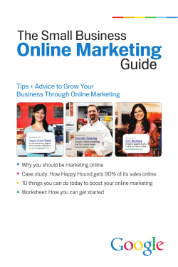 Online Marketing Guide The Small Business Tips + Advice to Grow Your
