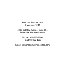 Business Plan for 1999 December 1998 4905 Del Ray Avenue, Suite 304