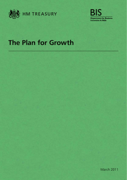 The Plan for Growth March 2011