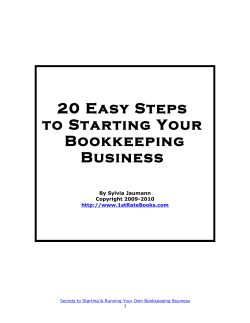 20 Easy Steps to Starting Your Bookkeeping Business