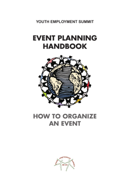 EVENT PLANNING HANDBOOK HOW TO ORGANIZE AN EVENT