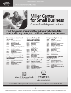 Miller Center for Small Business