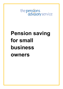Pension saving for small business owners