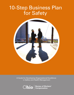 10-Step Business Plan for Safety A Guide for Developing Organizational Excellence
