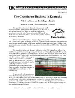 The Greenhouse Business in Kentucky