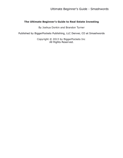Ultimate Beginner's Guide - Smashwords By Joshua Dorkin and Brandon Turner