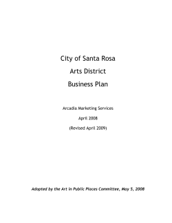 City of Santa Rosa Arts District Business Plan