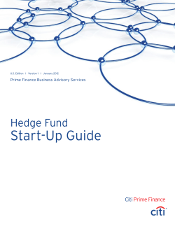 Start-Up Guide Hedge Fund Prime Finance Business Advisory Services