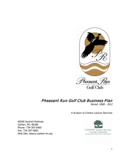 Pheasant Run Golf Club Business Plan