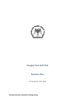 Douglas Park Golf Club  Business Plan For the period:  2013 -2018