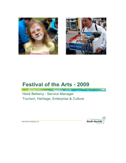 Festival of the Arts - 2009 Heidi Bellamy - Service Manager